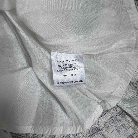 Sugarlips Francine Toile Print Ruffle Mini Dress Multi-Green Anthropologie - Picture 13 of 14